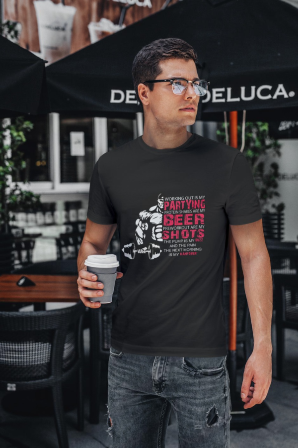 Partying Beer Shot - Printed T-shirt - Image 2
