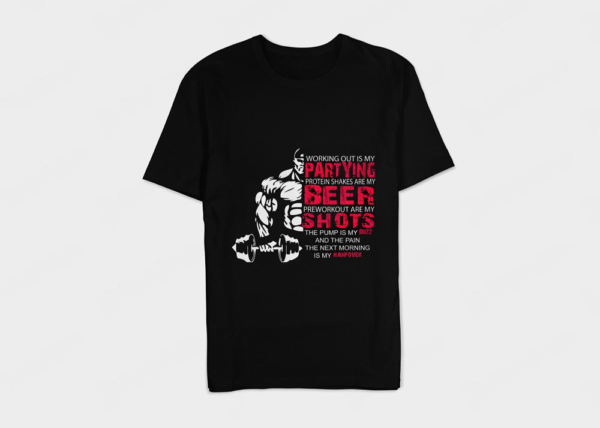 Partying Beer Shot - Printed T-shirt - Image 3