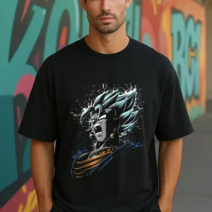 Goku Blue Drop shoulder T Shirt – Unisex