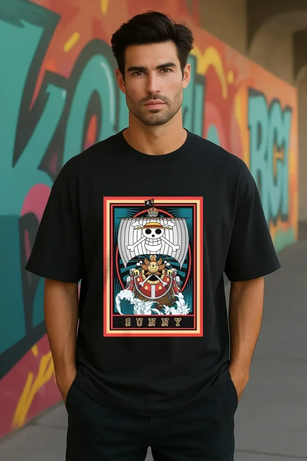 One Piece - Thousand sunny pirates ship T-Shirt