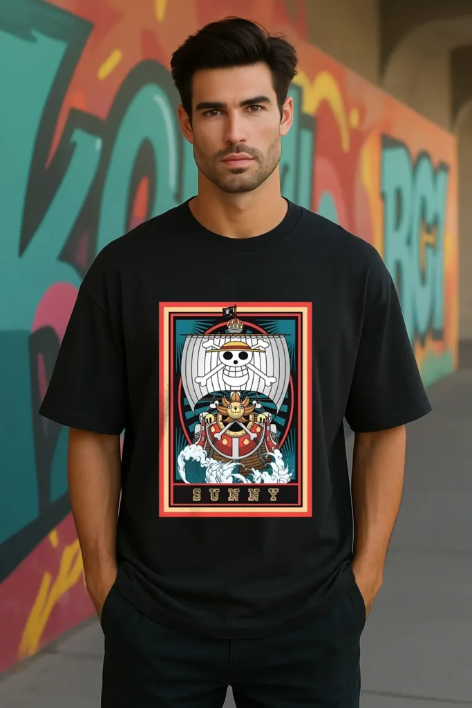 One Piece - Thousand sunny pirates ship T-Shirt